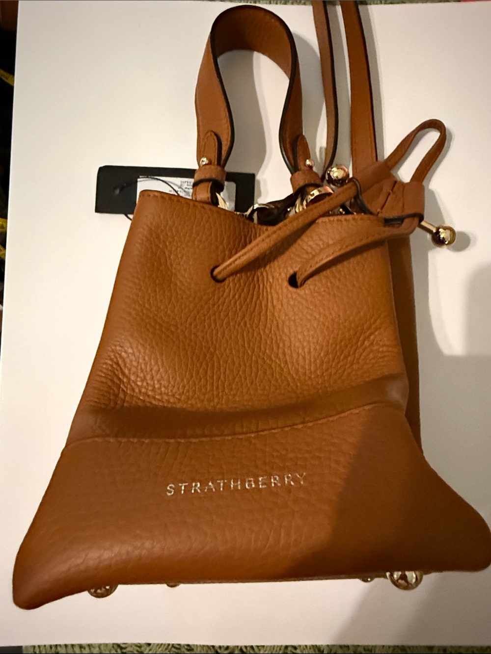 Strathberry Lana Osette Tan Leather Crossbody NWT - Picture 2 of 16